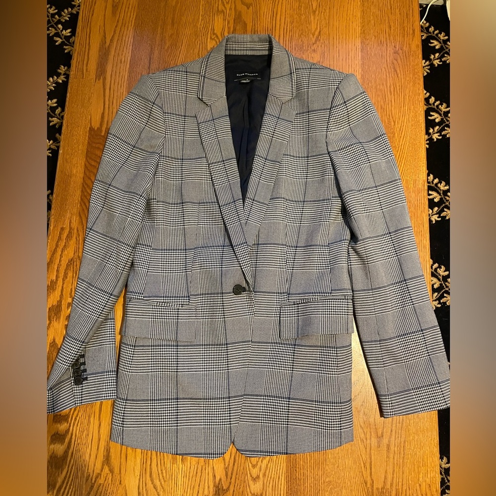 Club Monaco Gray Checkered Blazer